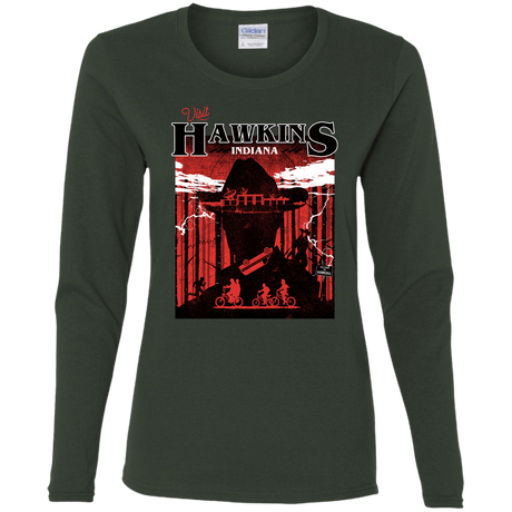 T-Shirts Forest / S Visit Hawkins Women's Long Sleeve T-Shirt