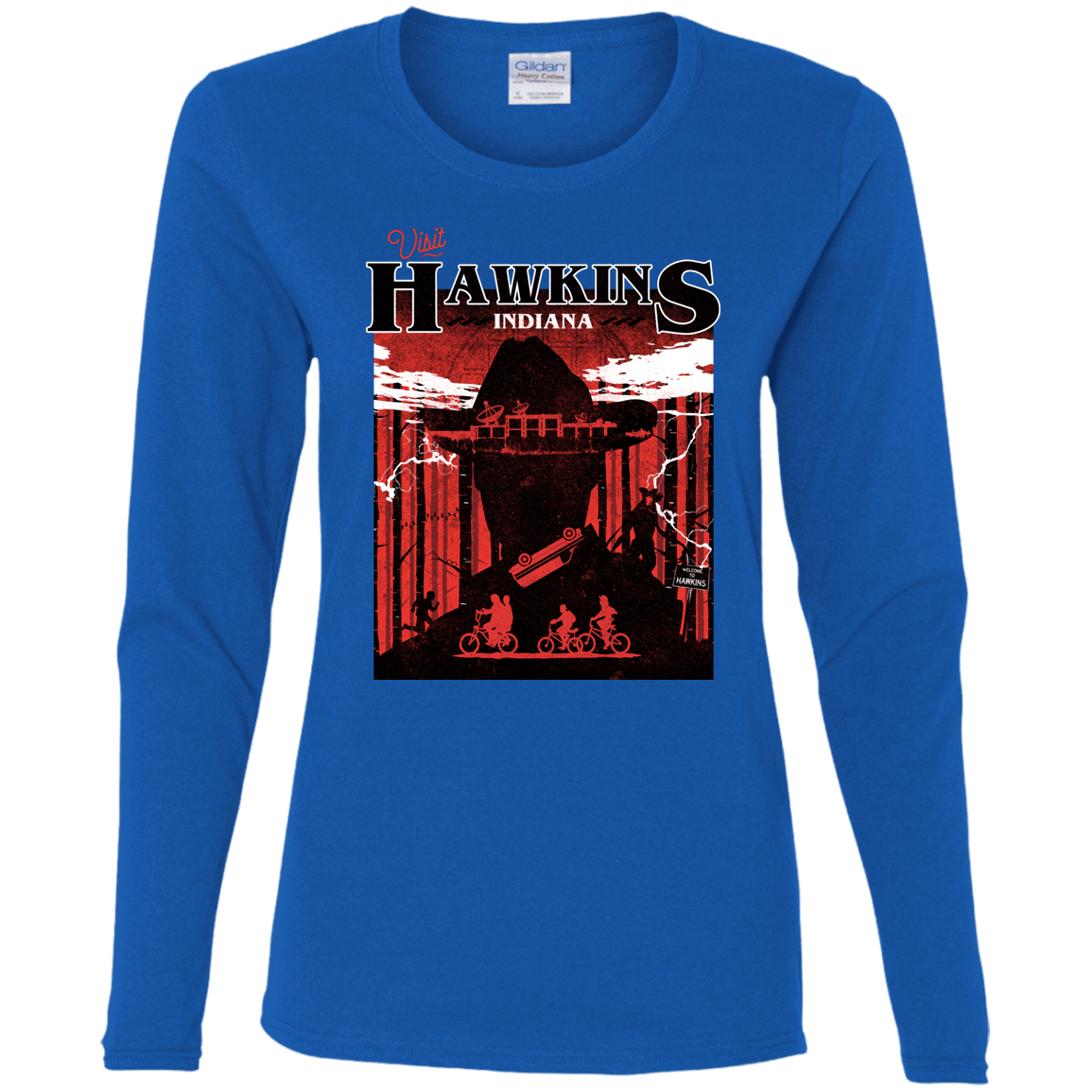 T-Shirts Royal / S Visit Hawkins Women's Long Sleeve T-Shirt