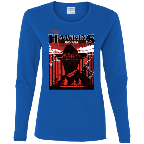 T-Shirts Royal / S Visit Hawkins Women's Long Sleeve T-Shirt