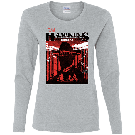 T-Shirts Sport Grey / S Visit Hawkins Women's Long Sleeve T-Shirt