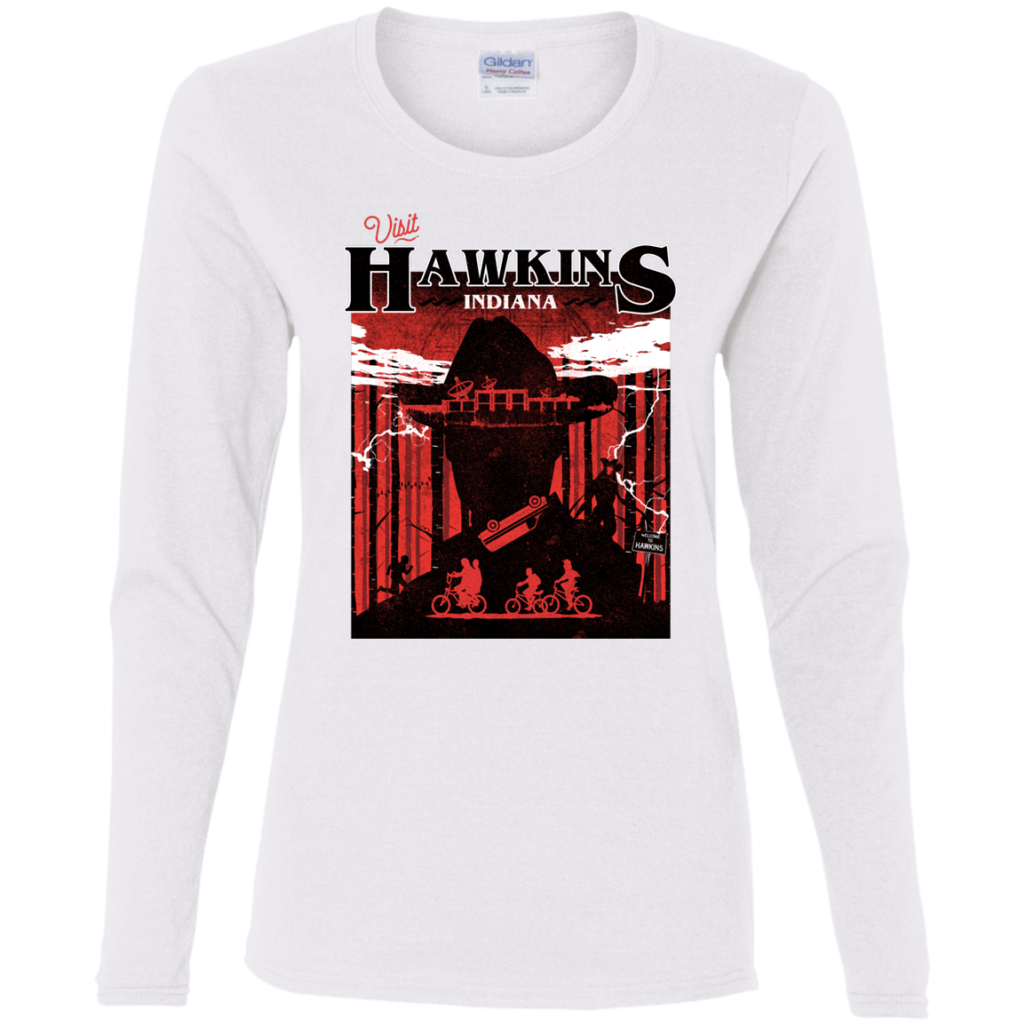 T-Shirts White / S Visit Hawkins Women's Long Sleeve T-Shirt