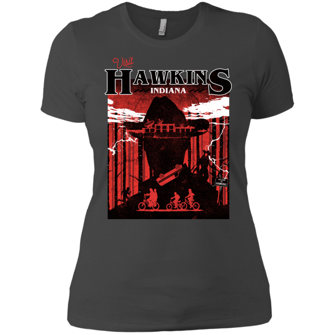 T-Shirts Heavy Metal / X-Small Visit Hawkins Women's Premium T-Shirt