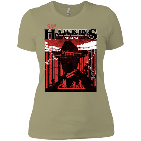 T-Shirts Light Olive / X-Small Visit Hawkins Women's Premium T-Shirt