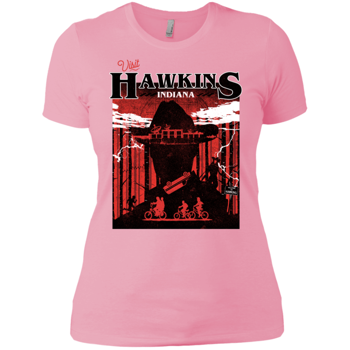 T-Shirts Light Pink / X-Small Visit Hawkins Women's Premium T-Shirt