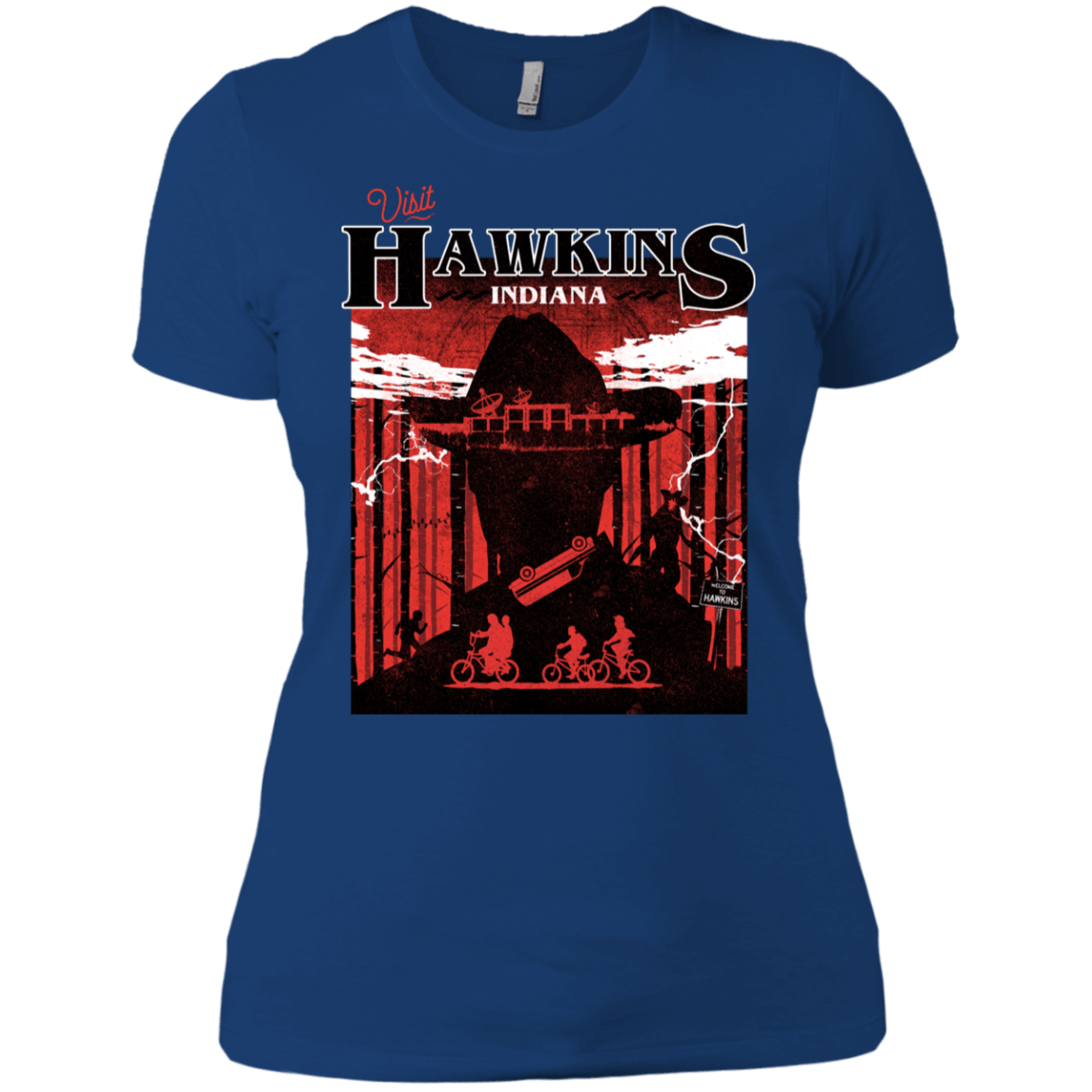 T-Shirts Royal / X-Small Visit Hawkins Women's Premium T-Shirt