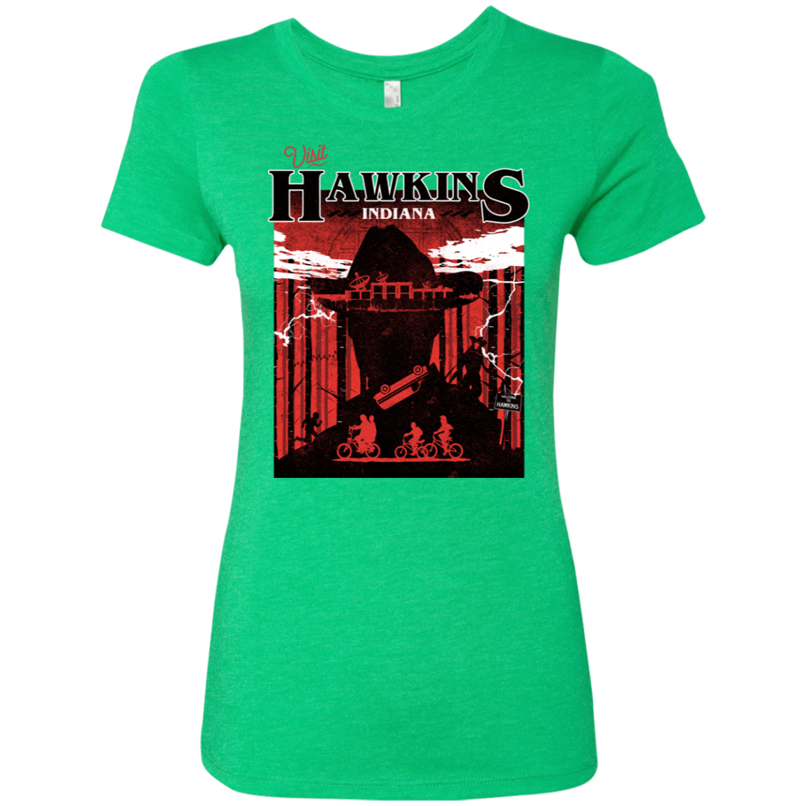 T-Shirts Envy / S Visit Hawkins Women's Triblend T-Shirt