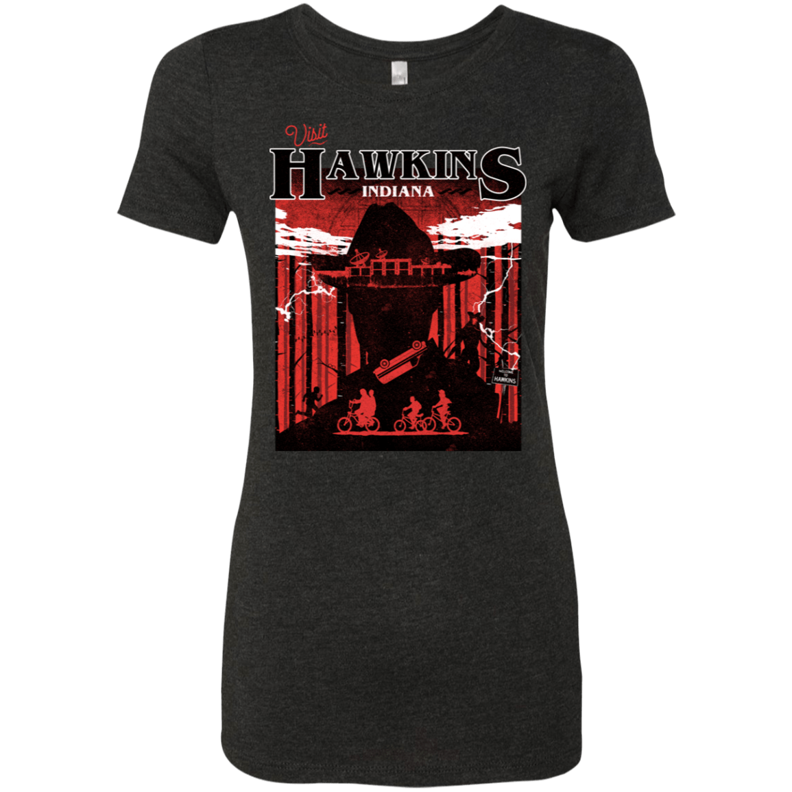 T-Shirts Vintage Black / S Visit Hawkins Women's Triblend T-Shirt