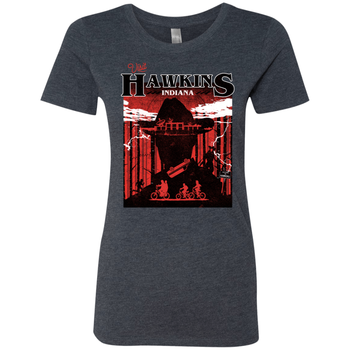 T-Shirts Vintage Navy / S Visit Hawkins Women's Triblend T-Shirt