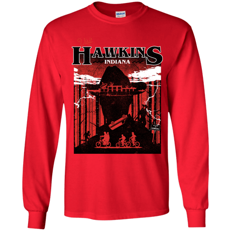 T-Shirts Red / YS Visit Hawkins Youth Long Sleeve T-Shirt