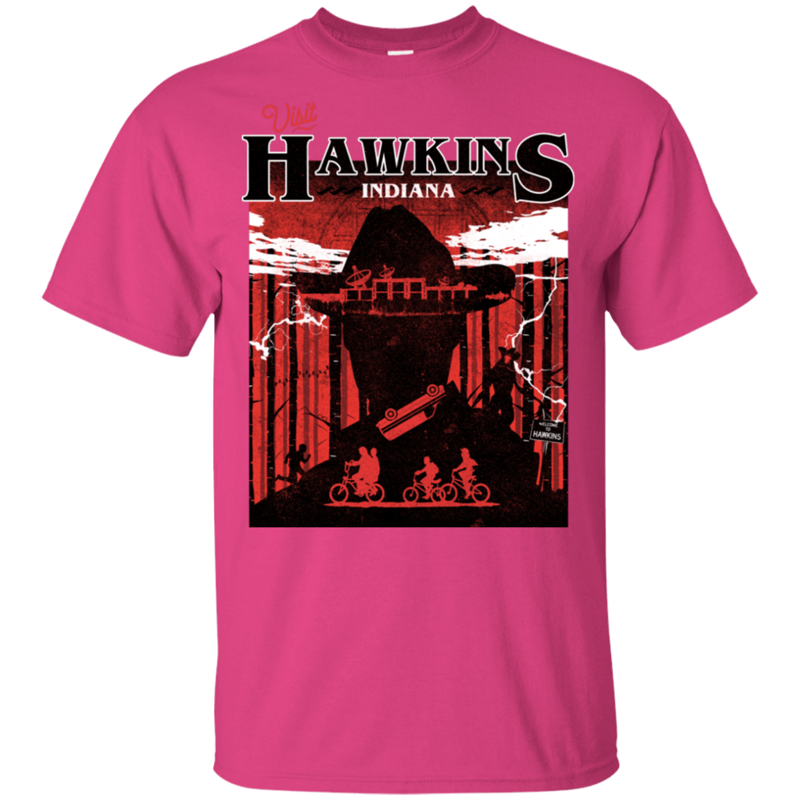 T-Shirts Heliconia / YXS Visit Hawkins Youth T-Shirt