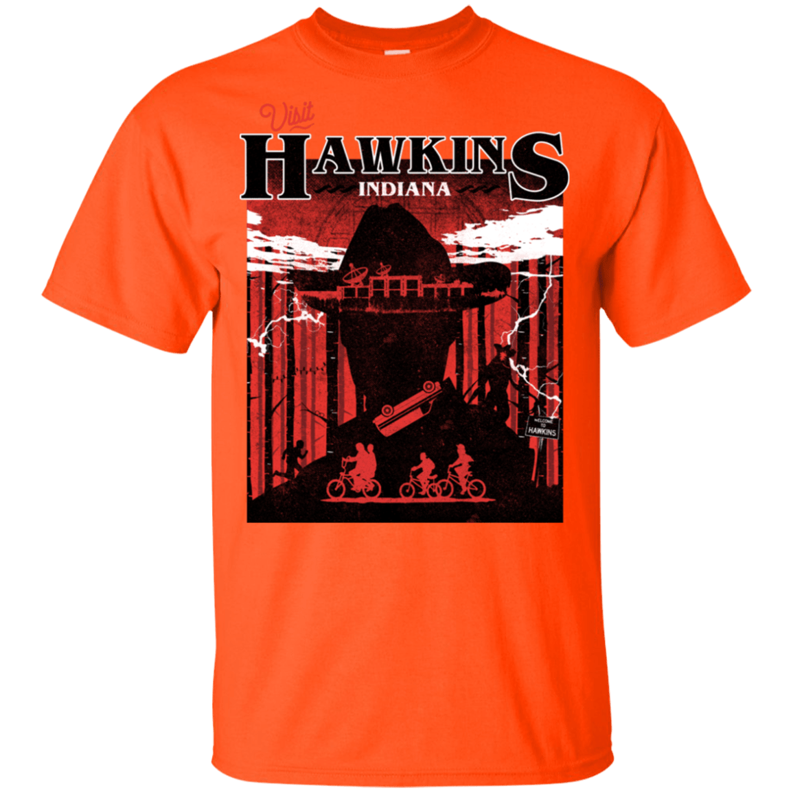 T-Shirts Orange / YXS Visit Hawkins Youth T-Shirt