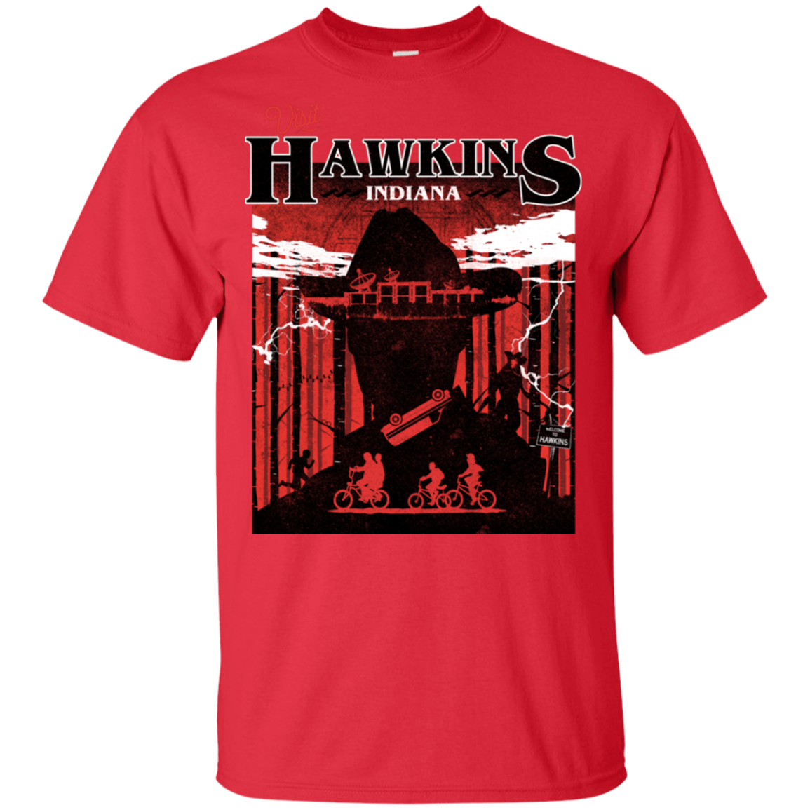 T-Shirts Red / YXS Visit Hawkins Youth T-Shirt