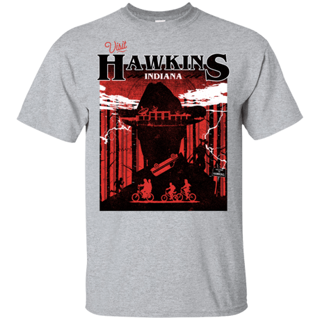 T-Shirts Sport Grey / YXS Visit Hawkins Youth T-Shirt