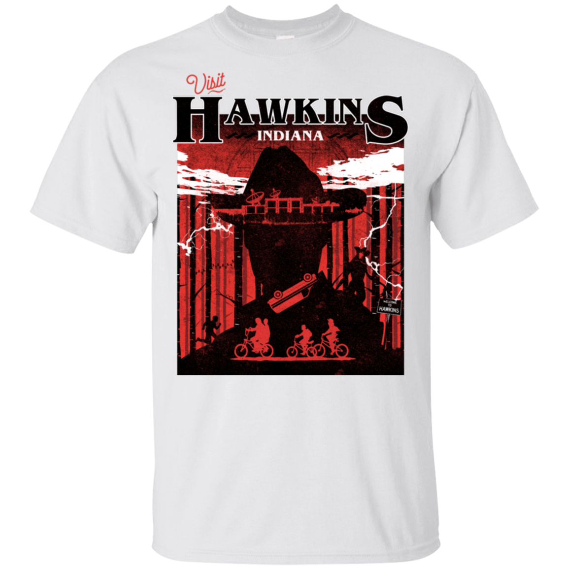 T-Shirts White / YXS Visit Hawkins Youth T-Shirt