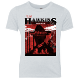 T-Shirts Heather White / YXS Visit Hawkins Youth Triblend T-Shirt