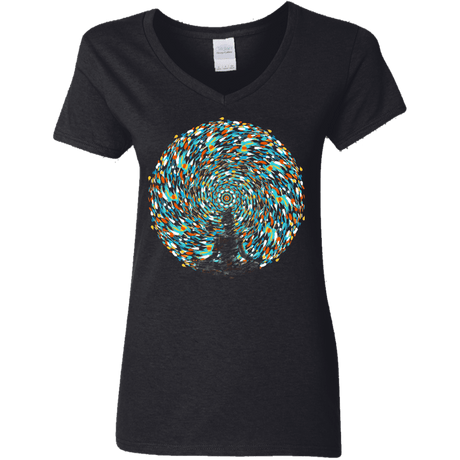 T-Shirts Black / S Vortex Bending Women's V-Neck T-Shirt