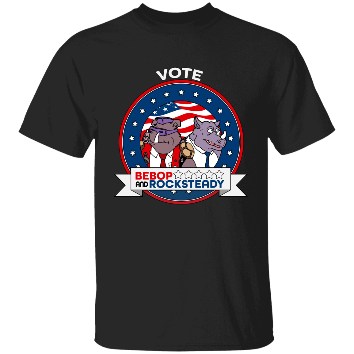 T-Shirts Black / YXS Vote Bebop and Rocksteady Youth T-Shirt