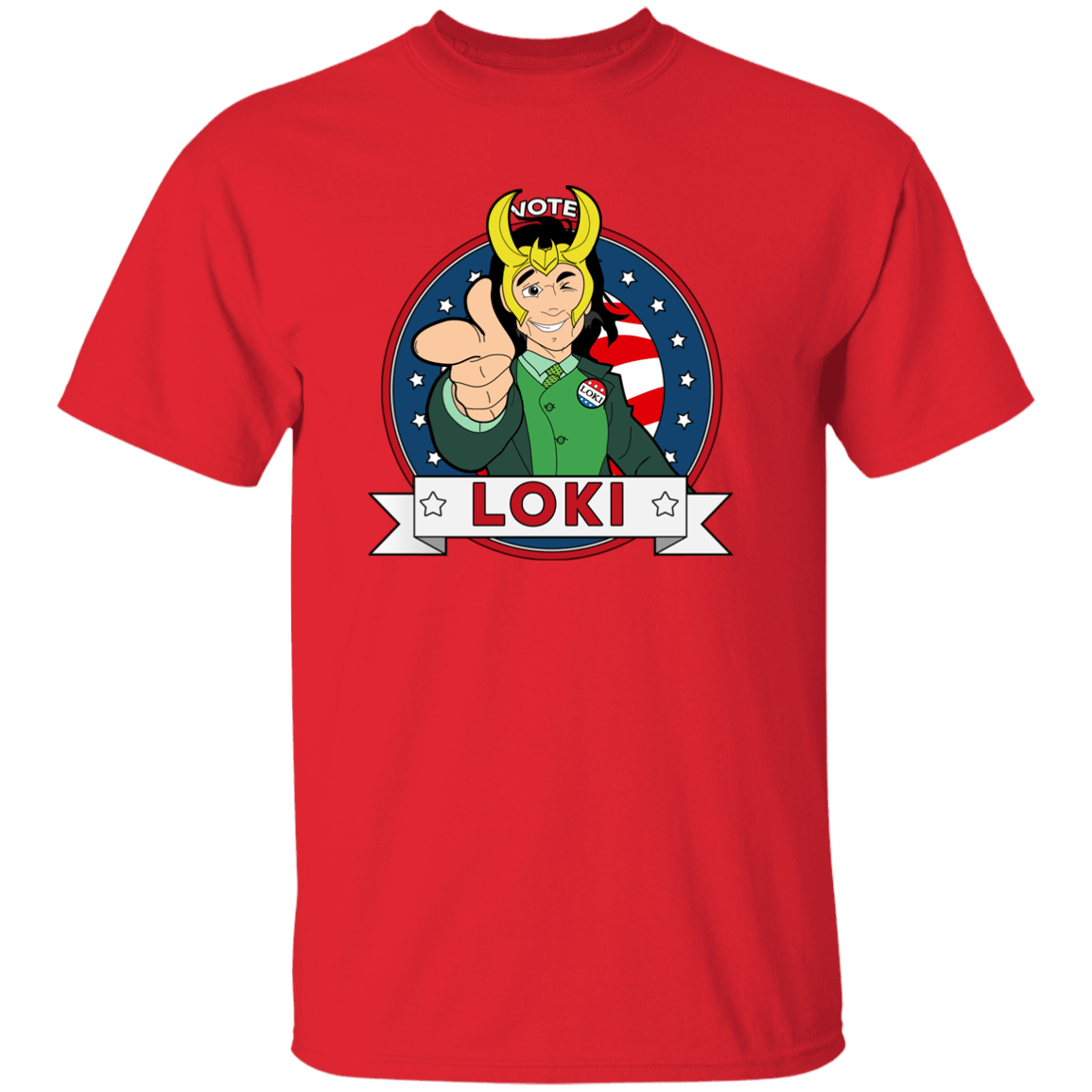 T-Shirts Red / YXS Vote Loki Youth T-Shirt