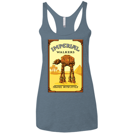 T-Shirts Indigo / X-Small Walk Like An Egyptian Women's Triblend Racerback Tank