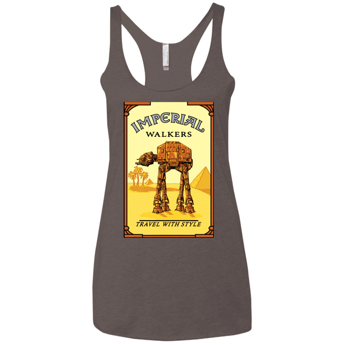 T-Shirts Macchiato / X-Small Walk Like An Egyptian Women's Triblend Racerback Tank
