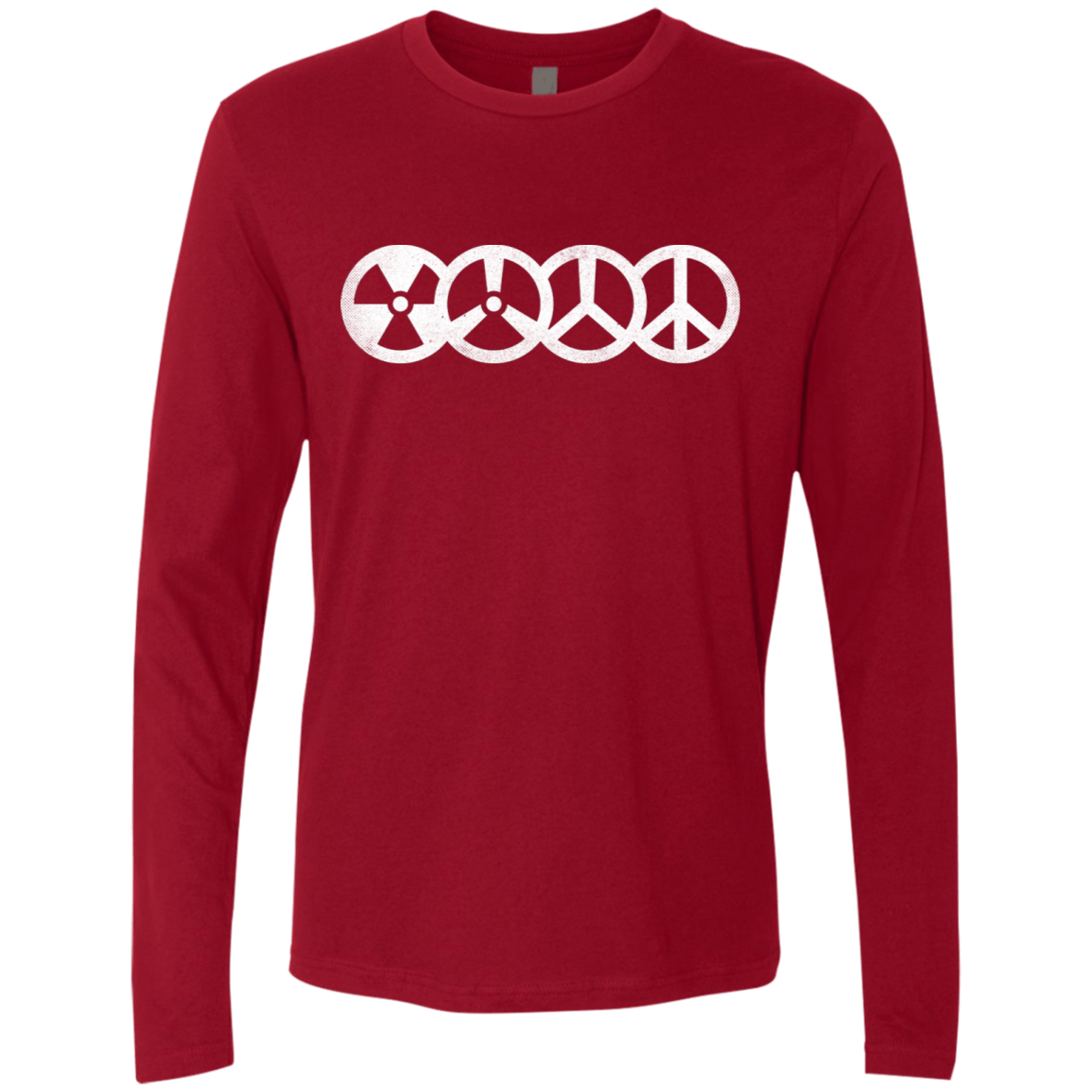 T-Shirts Cardinal / S War and Peace Men's Premium Long Sleeve