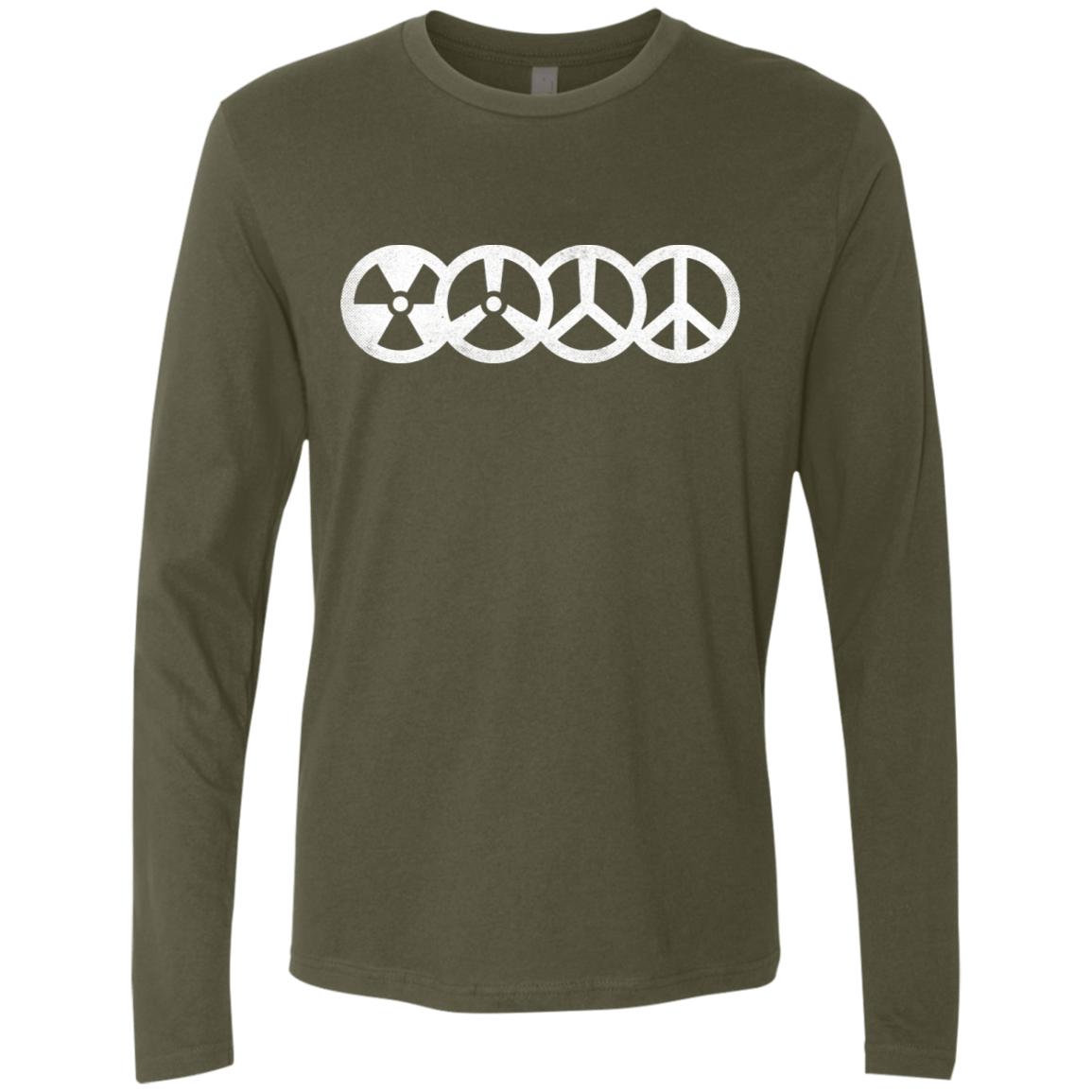 T-Shirts Military Green / S War and Peace Men's Premium Long Sleeve