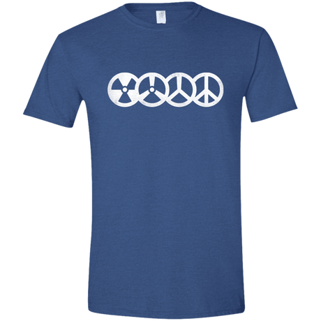 T-Shirts Heather Royal / X-Small War and Peace Men's Semi-Fitted Softstyle