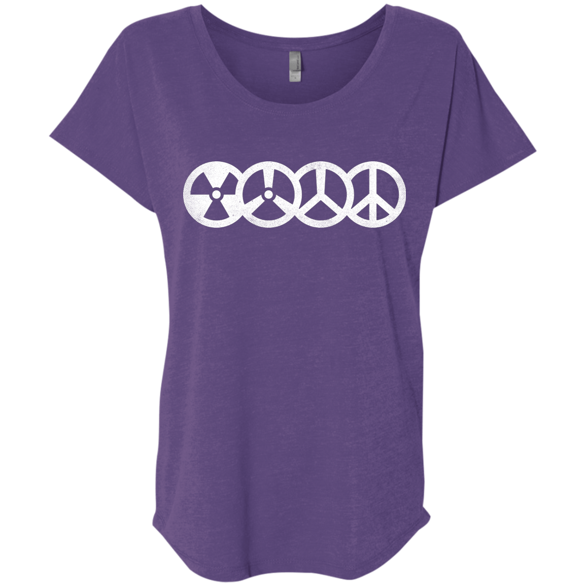 T-Shirts Purple Rush / X-Small War and Peace Triblend Dolman Sleeve