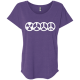 T-Shirts Purple Rush / X-Small War and Peace Triblend Dolman Sleeve