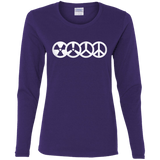 T-Shirts Purple / S War and Peace Women's Long Sleeve T-Shirt