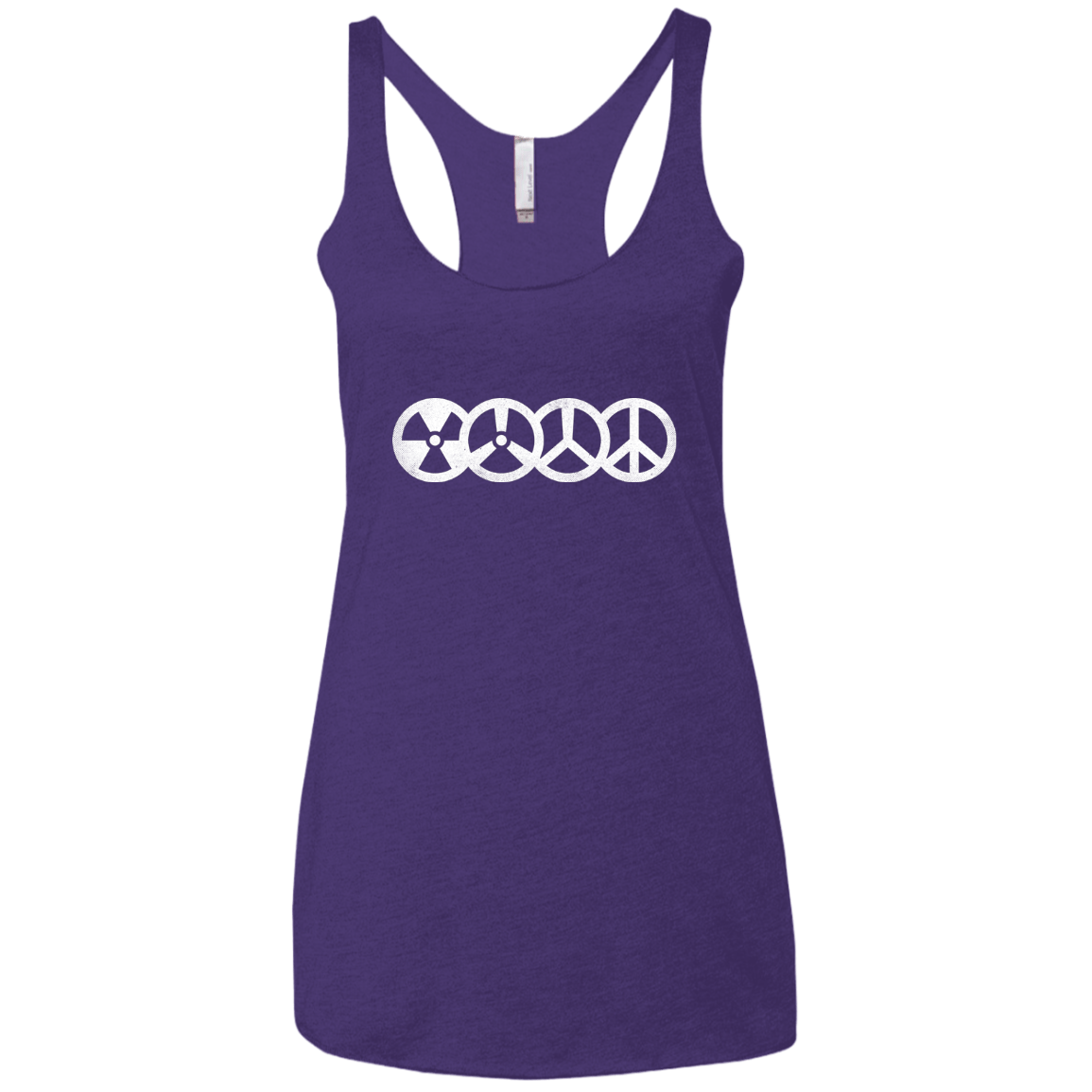 T-Shirts Purple Rush / X-Small War and Peace Women's Triblend Racerback Tank