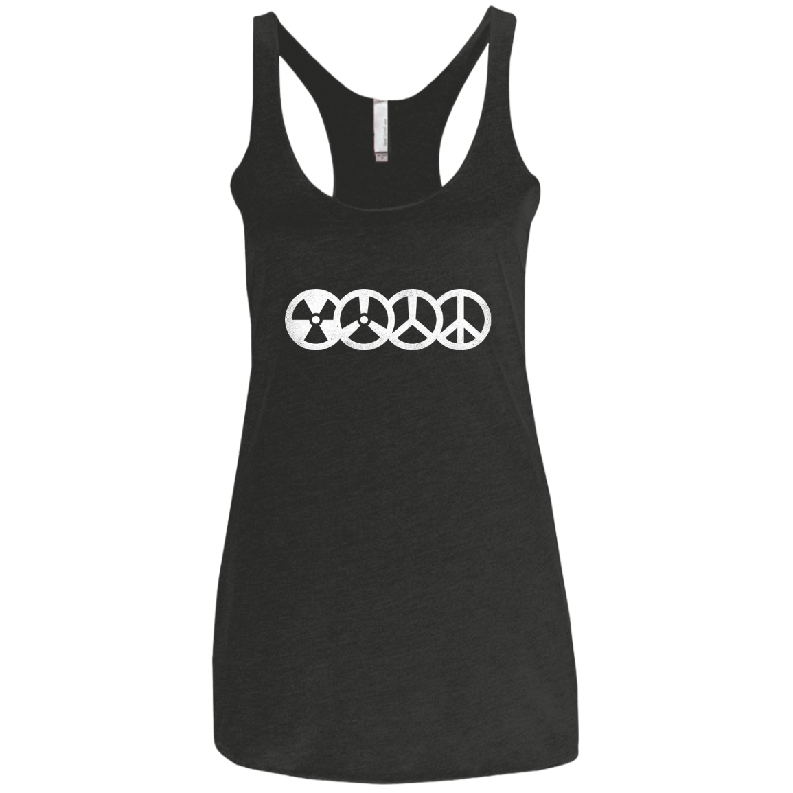T-Shirts Vintage Black / X-Small War and Peace Women's Triblend Racerback Tank