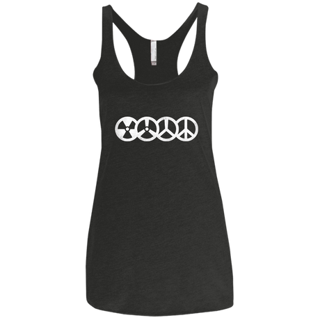 T-Shirts Vintage Black / X-Small War and Peace Women's Triblend Racerback Tank