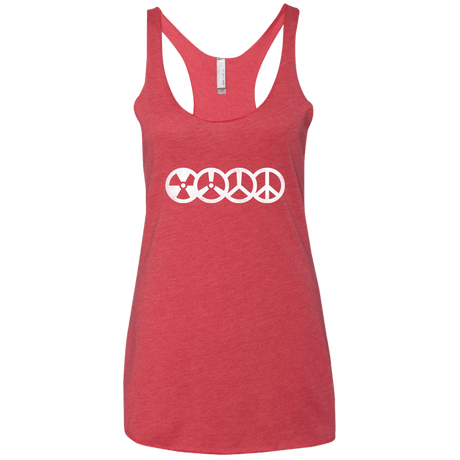 T-Shirts Vintage Red / X-Small War and Peace Women's Triblend Racerback Tank