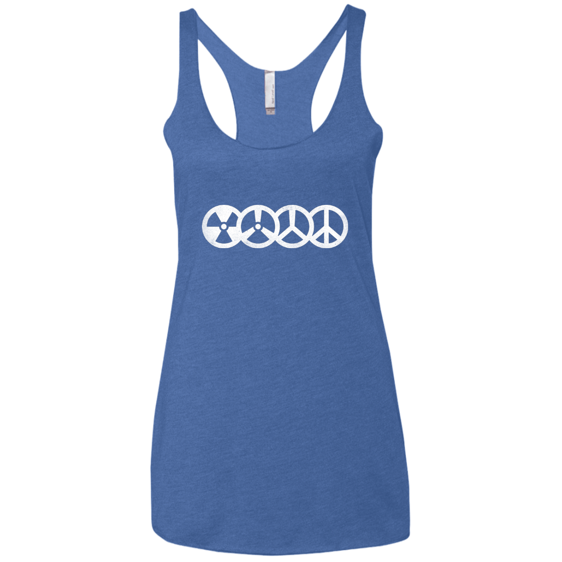 T-Shirts Vintage Royal / X-Small War and Peace Women's Triblend Racerback Tank