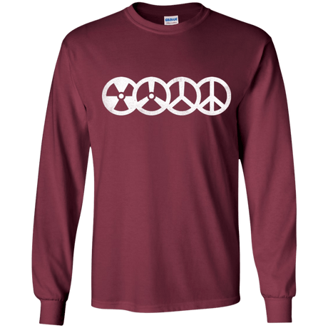 T-Shirts Maroon / YS War and Peace Youth Long Sleeve T-Shirt