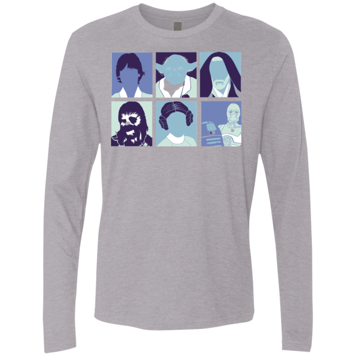 T-Shirts Heather Grey / Small Wars pop Men's Premium Long Sleeve