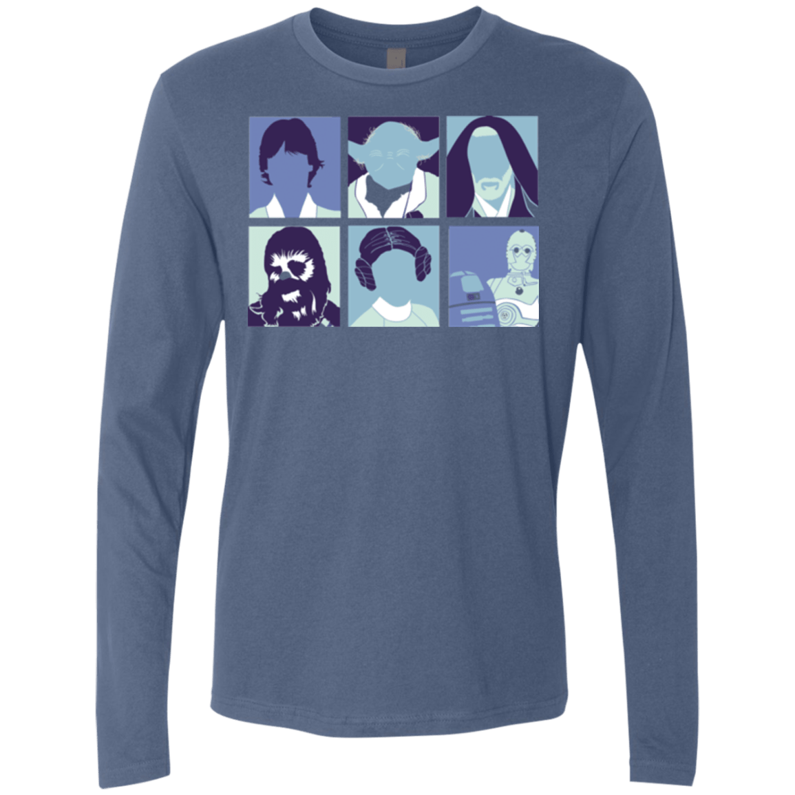 T-Shirts Indigo / Small Wars pop Men's Premium Long Sleeve