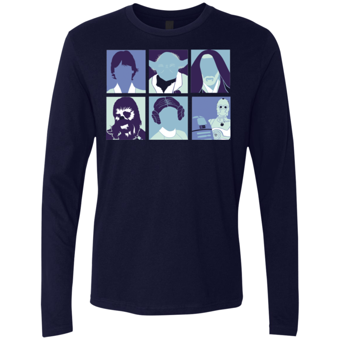 T-Shirts Midnight Navy / Small Wars pop Men's Premium Long Sleeve