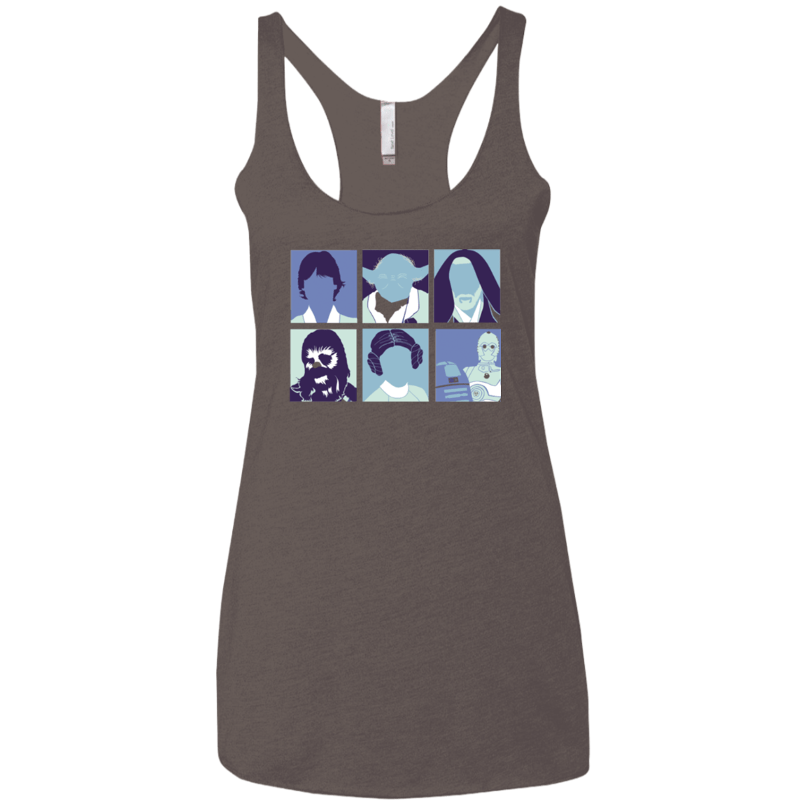 T-Shirts Macchiato / X-Small Wars pop Women's Triblend Racerback Tank