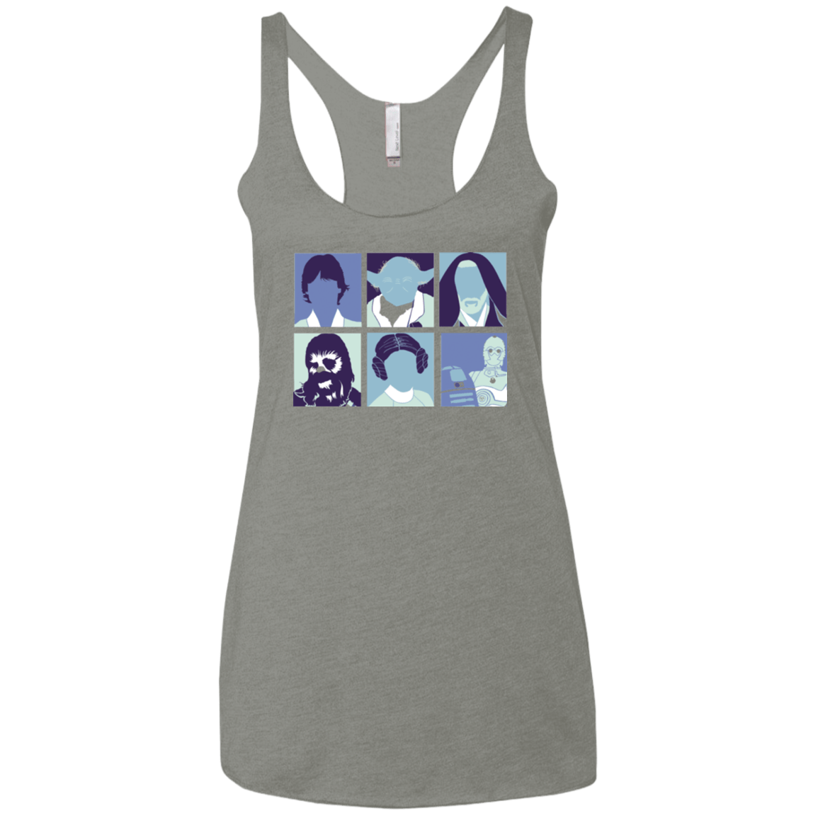 T-Shirts Venetian Grey / X-Small Wars pop Women's Triblend Racerback Tank