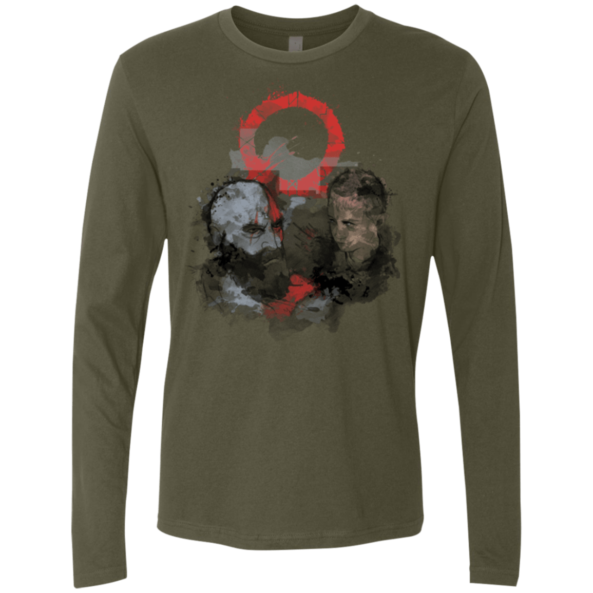 T-Shirts Military Green / S WARTER COLOR Men's Premium Long Sleeve