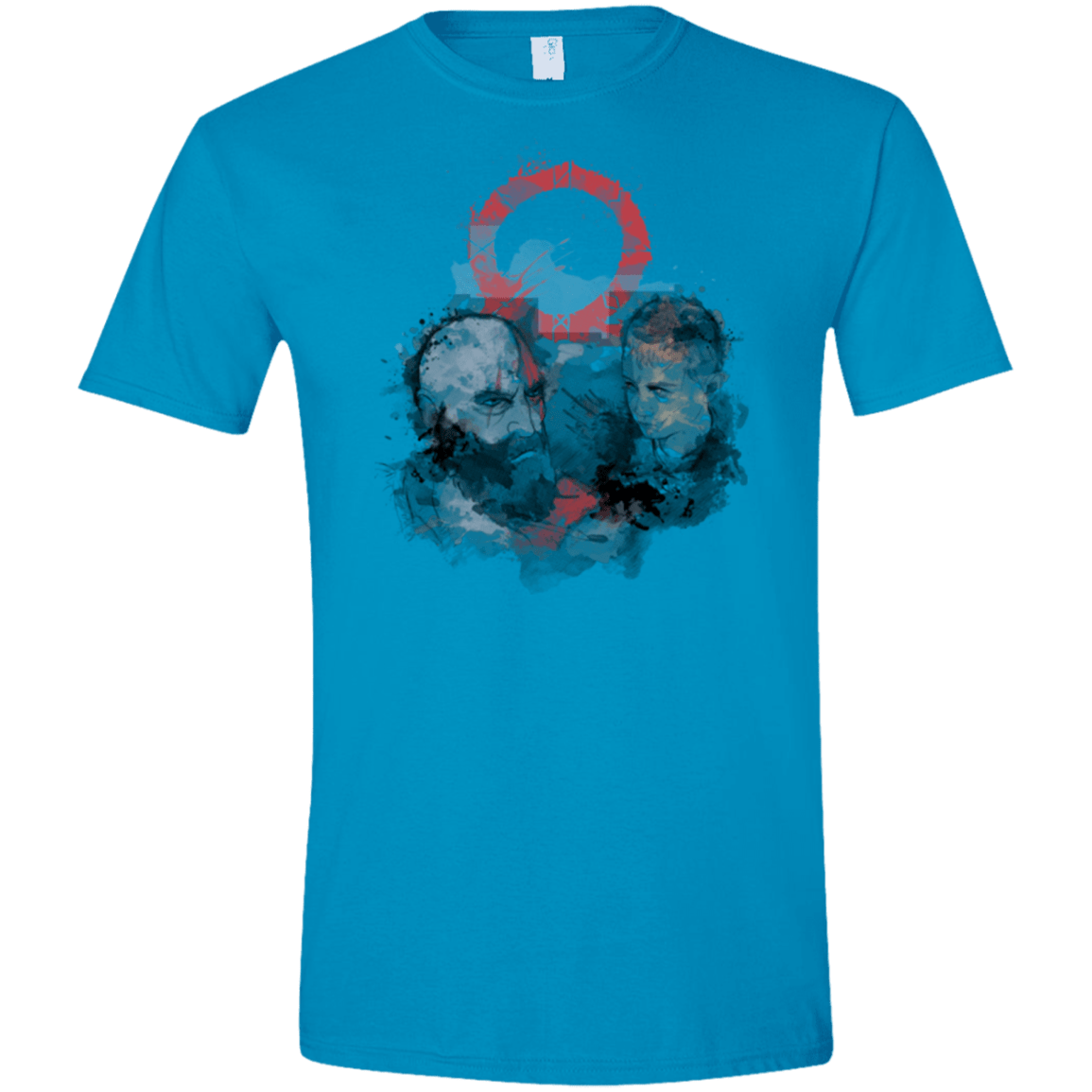 T-Shirts Sapphire / S WARTER COLOR Men's Semi-Fitted Softstyle