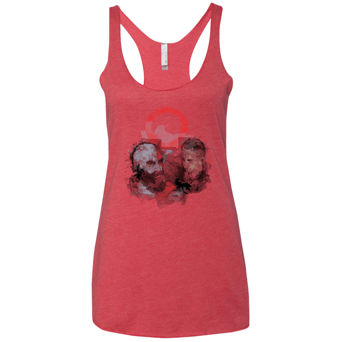 T-Shirts Vintage Red / X-Small WARTER COLOR Women's Triblend Racerback Tank