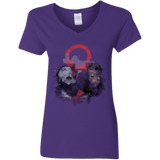 T-Shirts Purple / S WARTER COLOR Women's V-Neck T-Shirt