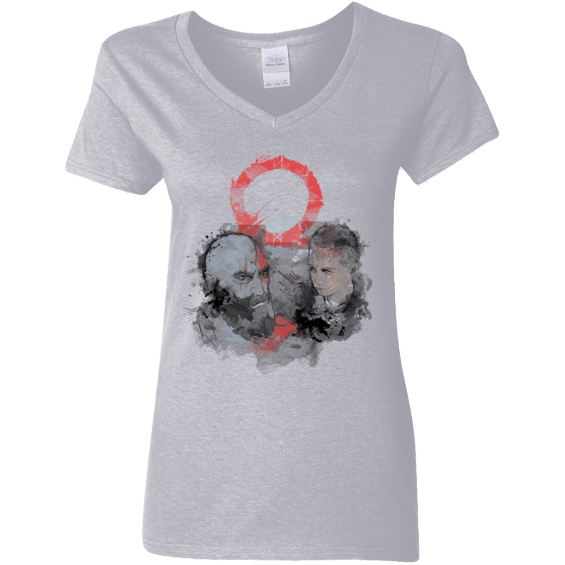 T-Shirts Sport Grey / S WARTER COLOR Women's V-Neck T-Shirt