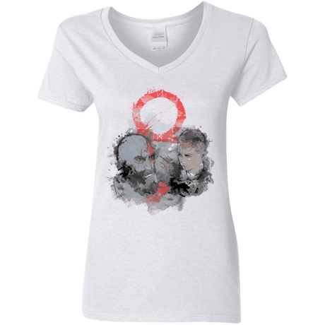 T-Shirts White / S WARTER COLOR Women's V-Neck T-Shirt