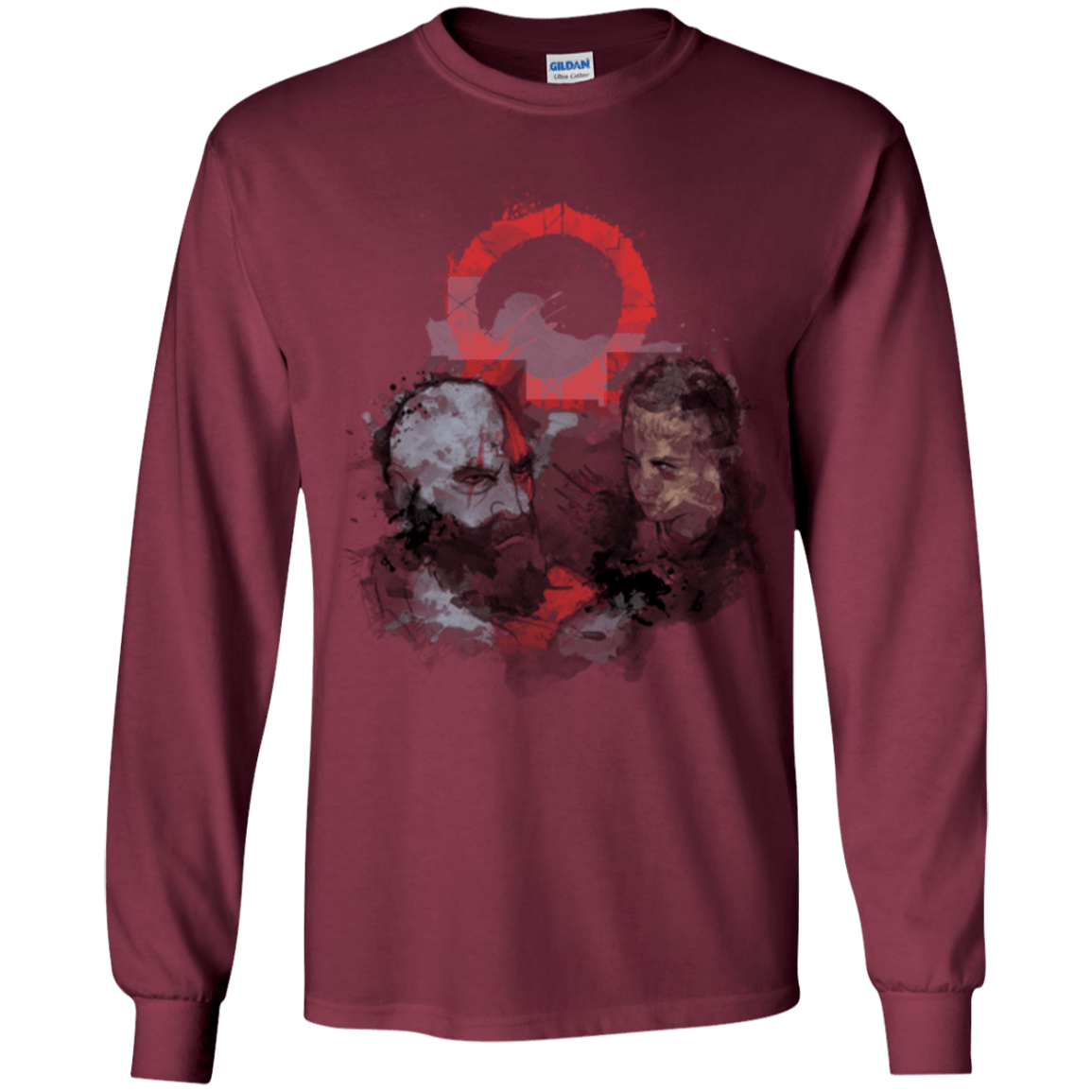 T-Shirts Maroon / YS WARTER COLOR Youth Long Sleeve T-Shirt