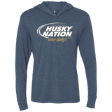 T-Shirts Indigo / X-Small Washington Dilly Dilly Triblend Long Sleeve Hoodie Tee