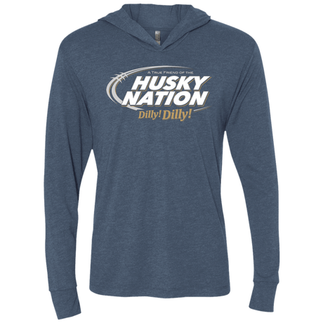 T-Shirts Indigo / X-Small Washington Dilly Dilly Triblend Long Sleeve Hoodie Tee